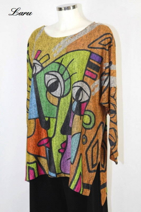 Shirt Feinwebstrick Kunst Face Picasso 4